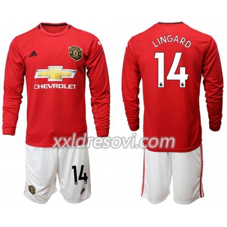 Manchester United Lingard 14 Domaći Dječji Komplet Dresovi za Nogomet 2019-2020 Dugim Rukavima (+ kratke hlače)